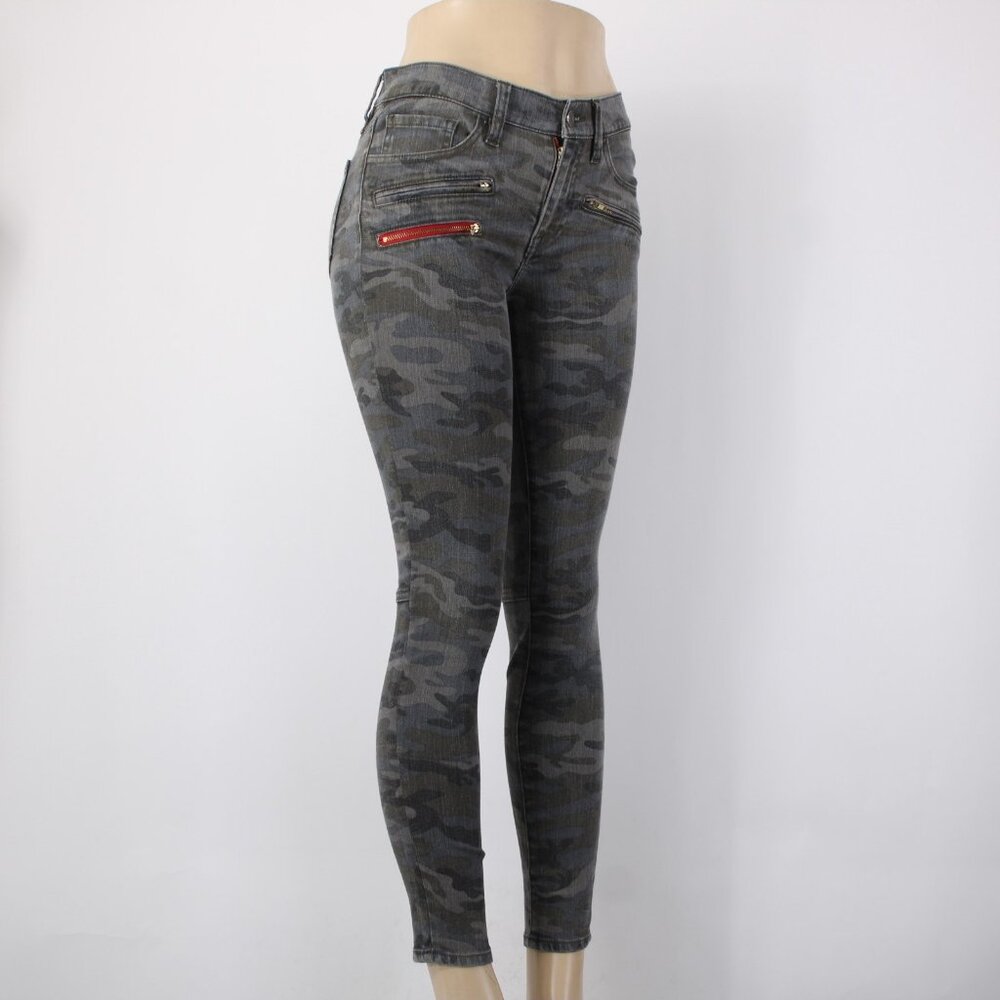 Etienne Marcel Jeans Sz 26 x 28 Charcoal MultiColor Camo Skinny Cotton Poly Jean - Picture 7 of 16